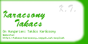karacsony takacs business card