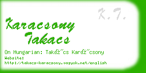 karacsony takacs business card